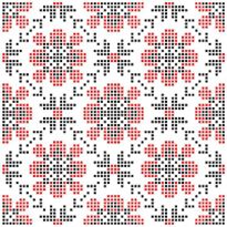Плитка Almera Ceramica Вишиванка ВЫШИВАНКА КРАСНАЯ 4 плитка белый,красный,черный - Фото 1