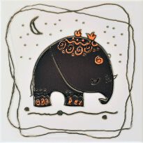 Плитка Атем Orly Orly Elephant M білий,помаранчевий,чорний