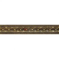 Плитка Azteca Palace CENEFA PERGAMO фриз коричневый,золото