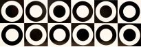 Плитка Ceramica de Lux Basic B93000H2 (G93000-13) DEC BASIC/a декор білий,чорний