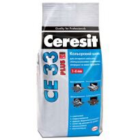 Затирка Ceresit CE-33 Plus 100 белый 2кг белый - Фото 1