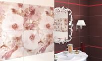 Плитка Cersanit Elisabeta ELISABETA PANNO FLOWER декор бежевый,розовый,бордовый,кремовый - Фото 3