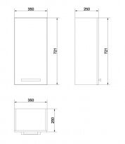 Шкаф подвесной Cersanit Melar 35х72 см белый - Фото 2