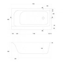 Акриловая ванна Cersanit Smart 170x80 см правая белый - Фото 3