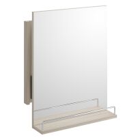Зеркало Cersanit Smart Зеркало выдвижное с полкой, светлый ясень белый,бежевый - Фото 1