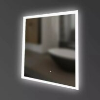 Зеркало для ванной Devit ART 6032160 ART Зеркало 600x700 прямоугольное, с тачсенсором и LED подсветкой серебро - Фото 2