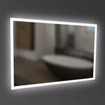 Зеркало для ванной Devit ART 6032180 ART Зеркало 800x600 прямоугольное, с тачсенсором и LED подстветкой серебро - Фото 2
