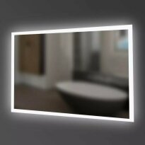 Зеркало для ванной Devit ART 6032180 ART Зеркало 800x600 прямоугольное, с тачсенсором и LED подстветкой серебро - Фото 3