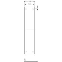 Пенал Geberit Acanto 500.619.JL.2 Acanto Высокий шкаф с двумя дверцами: корпус: лакированный матовый/песочно-серый, фасад: песочно-серое стекло светло-бежевый - Фото 2