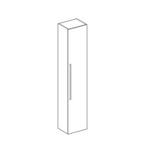 Пенал Geberit iCon 840000000 iCon Шкафчик высокий 360x1800x309 мм, крепление дверей слева/справа белый глянец, лак белый - Фото 2