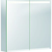500.205.00.1 Option Зеркальный шкафчик 75 см, с подсветкой, с 2 дверцами: корпус зеркальный, дверцы зеркальные снаружи и внутри