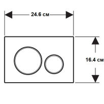 Кнопка для смыва Geberit Sigma 115.882.16.1 Sigma20 Клавиша смыва, двойной смыв, легко чистящееся покрытие, черный мат черный - Фото 2