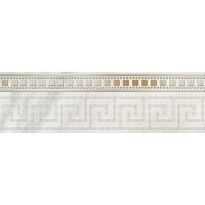 Плитка Golden Tile Каррара КАРРАРА БЕЛЫЙ E50311 фриз белый,золотой - Фото 1