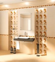 Плитка Golden Tile Маргарита МАРГАРИТА БЕЖЕВИЙ декор Б81391 бежевий,коричневий,жовтий - Фото 2