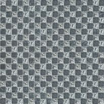 Мозаика Grand Kerama 647-Шахматка (рельефная, платина - рельефная серая) серый,платиновый