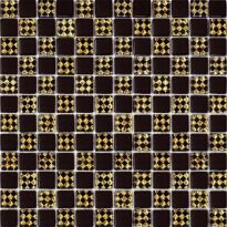 Мозаика Grand Kerama 806 Шахматка шоколад-ромб золото шоколад,золотой