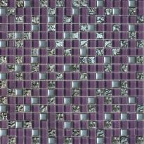 Мозаика Grand Kerama 914 микс фиолетовый-платина рифленая-платина фиолетовый,платиновый