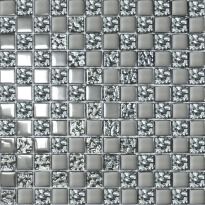 Мозаика Grand Kerama 2095 Микс шахматка платина - платина рельеф платиновый
