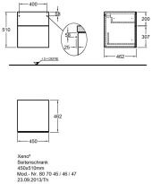 Шкаф подвесной Keramag Xeno2 807046 45 см серый - Фото 2