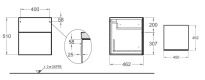 Мебель для ванной комнаты Keramag Xeno2 807047000 Xeno2 Шкафчик боковой низкий 450х510х462 мм, серый дуб темный дуб - Фото 2