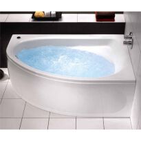 Акрилова ванна Kolo Spring XWA306000G SPRING Ванна асиметрична 160х100 права в комплекті з сифоном Geberit 150.520.21.1 + ніжки SN7 білий - Фото 3