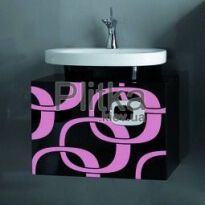 Меблі для ванної кімнати Laufen 4.3355.1.055.542.1 MIMO Тумба-100, чорн./рожев. - Фото 1