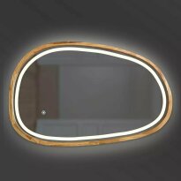 Зеркало для ванной Luxury Wood Dali Dali зеркало асимметричное 550*850мм, LED, сенсор, (аура, фронт, сендим), дуб натуральный коричневый,дуб