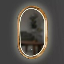 Дзеркало для ванної Luxury Wood Freedom SLim Freedom SLim LED дзеркало з підсвіткою, (аура,фронт,сендим) дуб натуральний, 550мм*850мм коричневий,дуб - Фото 2