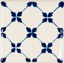 Плитка Marca Corona Coralli 9423 COR.BIANCO 1741 S/4 декор4 белый,синий - Фото 2