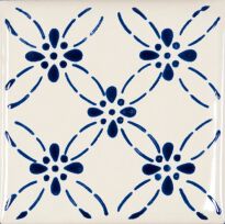 Плитка Marca Corona Coralli 9423 COR.BIANCO 1741 S/4 декор4 білий,синій - Фото 4