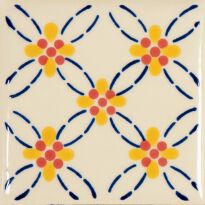 Плитка Marca Corona Coralli 9424 COR.A.ROSSO 1741 S/4 декор4 крем,красный,желтый,синий,кремовый - Фото 3