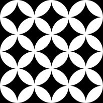 Напольная плитка Mayolica District DISTRICT CIRCLES BLACK белый,черный - Фото 1