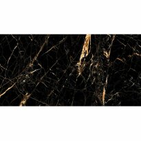 Керамограніт Megagres Marble GOLDEN BLACK 600х1200х10 чорний,золотий