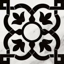 Керамогранит Monopole Ceramica Jonico TULIP 223х223х8 белый,черный,светло-серый - Фото 1