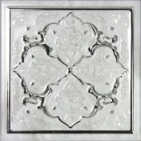 Плитка Monopole Ceramica Petra DEC ARMONIA PETRA SILVER C декор сірий,срібло