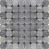 Мозаїка Mozaico de Lux Stone C-MOS C-MOS BW04 POL (MUGWORT GREEN+GREY BLACK) сірий