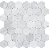 Мозаика Mozaico de Lux C-MOS C-MOS HEXAGON BIANCO CARRARA POL белый