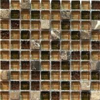 Мозаїка Mozaico de Lux K-MOS K-MOS SG10 ST+GL BROWN MIX коричневий