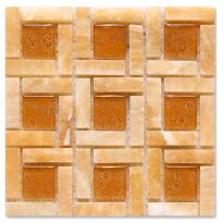 Мозаїка Mozaico de Lux K-MOS K-MOS YX007 (10x40+23x23) помаранчевий