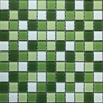 Мозаика Mozaico de Lux K-MOS K-MOS CBHP014 300х300х4 зеленый,светло-зеленый