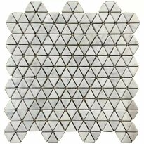 Мозаика Mozaico de Lux K-MOS K-MOS CB101P 298х300х10 белый,серо-белый