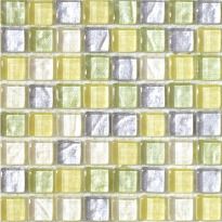 Мозаика Mozaico de Lux M-MOS M-MOS MSFH8006 PISTACHO желтый,салатовый,серебро