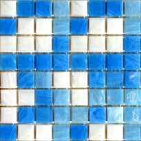 Мозаїка Mozaico de Lux R-MOS R-MOS MIX-YN123230 SKY MIX білий,блакитний,синій