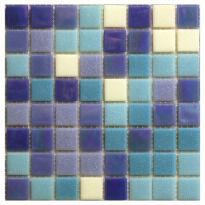 Мозаїка Mozaico de Lux R-MOS R-MOS MC533 BLUE+WHITE MIX білий,блакитний,мікс