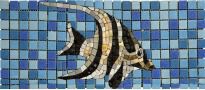 Мозаика Mozaico de Lux R-MOS R-MOS UR13008-FISH 1 серый,черный,синий