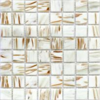 Мозаїка Mozaico de Lux R-MOS R-MOS 20G12 WHITE білий,з авантюрином