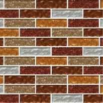 Мозаика Mozaico de Lux S-MOS S-MOS DM-B820(L) BRONZE BRICK коричневый,красный,оранжевый,зеркало