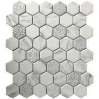 Мозаїка Mozaico de Lux S-MOS S-MOS KP003 білий,сірий