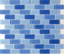 Мозаїка Mozaico de Lux S-MOS S-MOS HT156 MIX C BLUE блакитний,синій