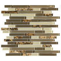Мозаїка Mozaico de Lux T-MOS T-MOS GG04 бежевий,коричневий,мікс